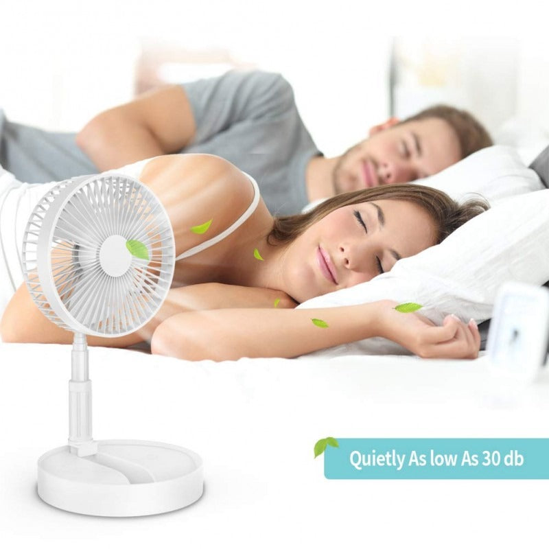 Telescopic Floor/Desk USB Fan with Rechargeable Battery 3 Speeds