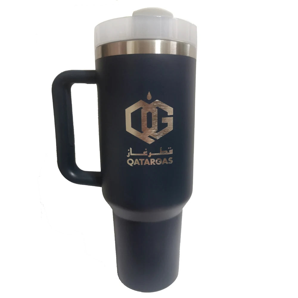 40oz Tumbler with Handle Lid Straw Stainless Steel Vacuum Insulated