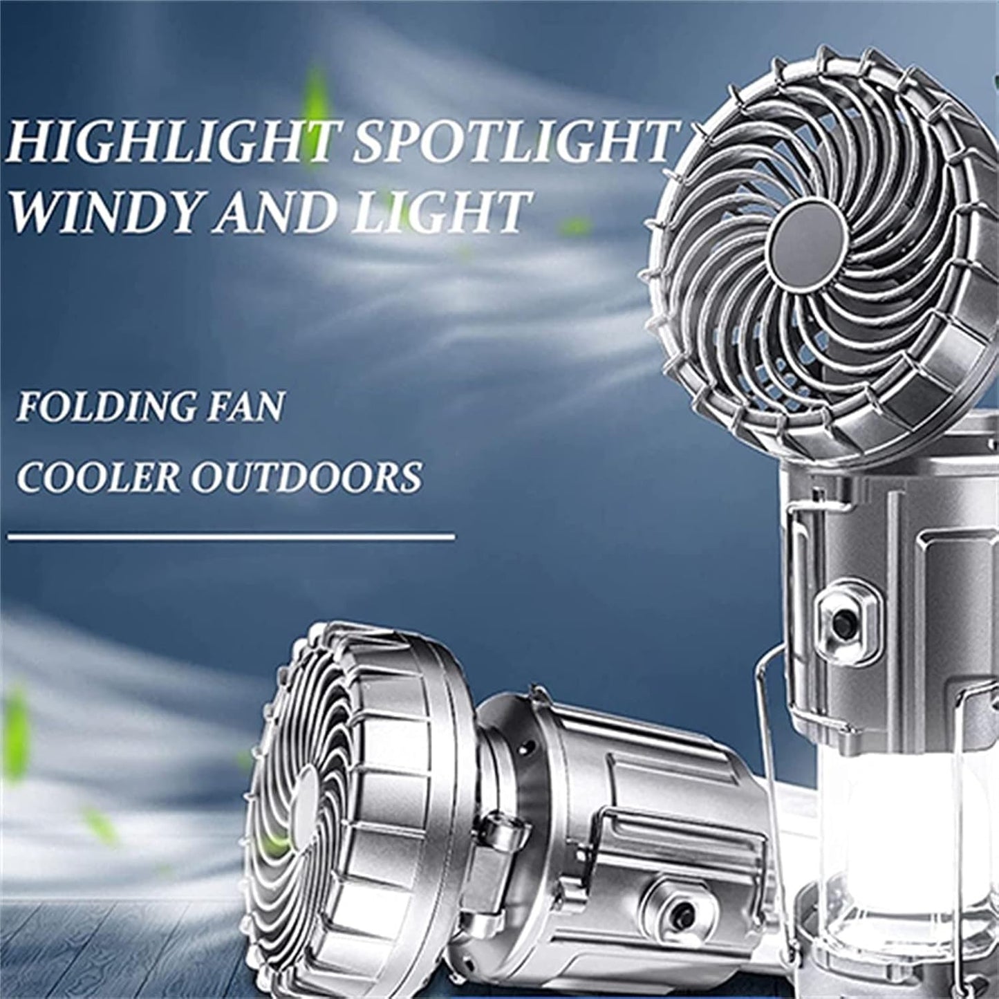 6 in 1 Portable Outdoor LED With Fan Solar Charge