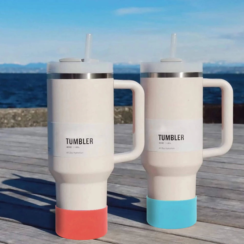 40oz Tumbler with Handle Lid Straw Stainless Steel Vacuum Insulated